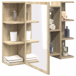 VidaXL 849603 miroir de salle de bain et armoire de rangement pour évier - Vue supplémentaire 4