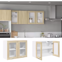 Cette armoire en verre suspendue au design pratique est un véritable point de mire pour votre décoration intérieure. Matériau ...