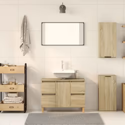 VidaXL 849654 miroir de salle de bain et armoire de rangement pour évier