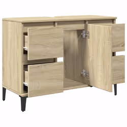 VidaXL 849666 miroir de salle de bain et armoire de rangement pour évier - Vue supplémentaire 6