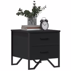 VidaXL 848504 Table de nuit et table de chevet Noir - Vue supplémentaire 4