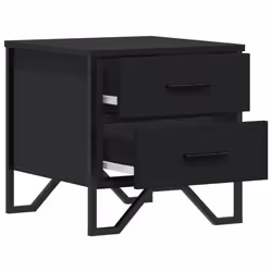 VidaXL 848504 Table de nuit et table de chevet Noir - Vue supplémentaire 6