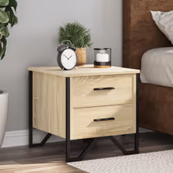 VidaXL 848506 Table de nuit et table de chevet Chêne