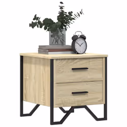 VidaXL 848506 Table de nuit et table de chevet Chêne - Vue supplémentaire 4
