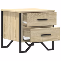 VidaXL 848506 Table de nuit et table de chevet Chêne - Vue supplémentaire 6