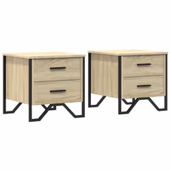 VidaXL 848507, Chêne, Métal, Bois, 400 mm, 410 mm, 400 mm, 2 pièce(s)
