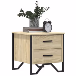 VidaXL 848507 Table de nuit et table de chevet Chêne - Vue supplémentaire 4