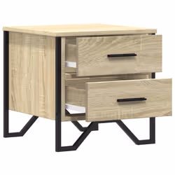 VidaXL 848507 Table de nuit et table de chevet Chêne - Vue supplémentaire 6