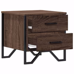 VidaXL 848512 Table de nuit et table de chevet Chêne - Vue supplémentaire 6
