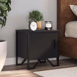VidaXL 848515 Table de nuit et table de chevet Noir - Vue supplémentaire 2