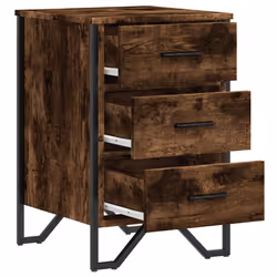 VidaXL 848526 Table de nuit et table de chevet Chêne - Vue supplémentaire 8