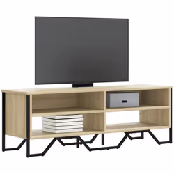 Ce meuble TV avec un grand espace de rangement est un complément pratique et attrayant pour votre salon ou votre chambre à co ...
