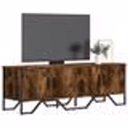 vidaXL Meuble TV chêne fumé 122x34x41 cm bois d'ingénierie