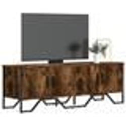 vidaXL Meuble TV chêne fumé 122x34x41 cm bois d'ingénierie
