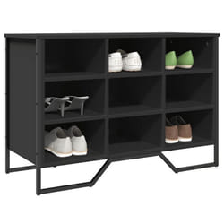 vidaXL Armoire à chaussures noir 90x38x61,5 cm bois d'ingénierie