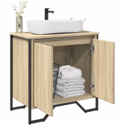 Ce meuble lavabo de salle de bain est un excellent supplément à votre salle de bain, ce qui lui donne une apparence ordonnée  ...