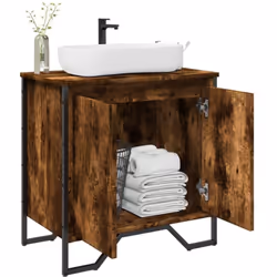 Ce meuble lavabo de salle de bain est un excellent supplément à votre salle de bain, ce qui lui donne une apparence ordonnée  ...