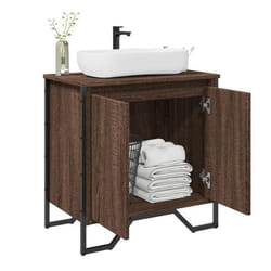 Vidaxl - Armoire Lavabo De Salle De Bain Chêne Marron 60x35x60 Cm