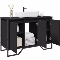 Ce meuble lavabo de salle de bain est un excellent supplément à votre salle de bain, ce qui lui donne une apparence ordonnée  ...