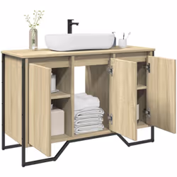 Ce meuble lavabo de salle de bain est un excellent supplément à votre salle de bain, ce qui lui donne une apparence ordonnée  ...