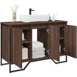 vidaXL Armoire lavabo de salle de bain chêne marron 91x35x60 cm