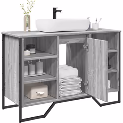 Ce meuble lavabo de salle de bain est un excellent supplément à votre salle de bain, ce qui lui donne une apparence ordonnée ...