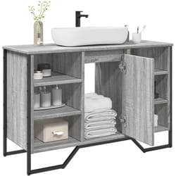 Vidaxl - Armoire lavabo de salle de bain sonoma gris 91x35x60 cm