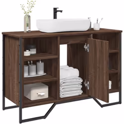 Ce meuble lavabo de salle de bain est un excellent supplément à votre salle de bain, ce qui lui donne une apparence ordonnée  ...