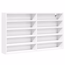 VidaXL 847926, Bois, Blanc, 60 kg, 10 étagères, 1000 mm, 150 mm