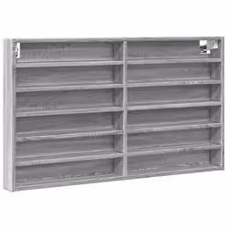 VidaXL 847945, Bois, Gris, 60 kg, 12 étagères, 1000 mm, 85 mm