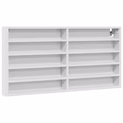 VidaXL 847947, Bois, Blanc, 60 kg, 10 étagères, 1000 mm, 85 mm