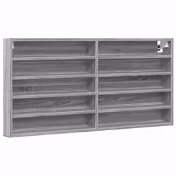 VidaXL 847952, Bois, Gris, 60 kg, 10 étagères, 1000 mm, 85 mm