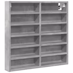 VidaXL 847957, Bois, Gris, 50 kg, 12 étagères, 800 mm, 85 mm