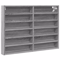 VidaXL 847959, Bois, Gris, 50 kg, 12 étagères, 800 mm, 85 mm