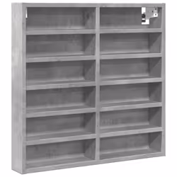 VidaXL 847964, Bois, Gris, 50 kg, 12 étagères, 600 mm, 85 mm