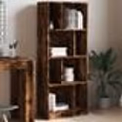 vidaXL Bibliothèque chêne fumé 57x28,5x141 cm bois d'ingénierie