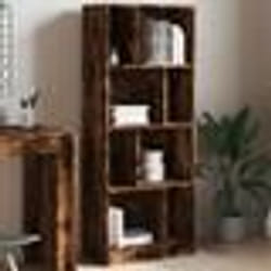 vidaXL Bibliothèque chêne fumé 57x28,5x141 cm bois d'ingénierie