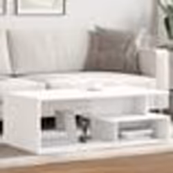 vidaXL Table basse blanc 102x55x35 cm bois d'ingénierie