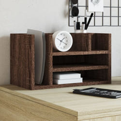 Organisateur de bureau chêne marron bois d'ingénierie - Vidaxl