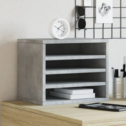 Organisateur de bureau gris béton 36x26x29,5 cm - Vidaxl