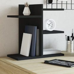 vidaXL Organisateur de bureau noir 42x21,5x42 cm bois d'ingénierie