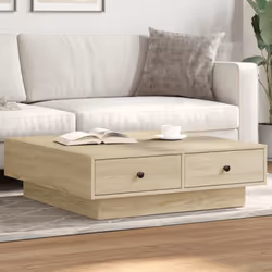 Ajoutez une touche d'élégance à votre salon avec cette élégante table basse. Matériau stable et durable : le bois d'ingénieri ...