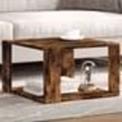 vidaXL Table basse chêne fumé 51,5x51,5x30 cm bois d'ingénierie