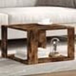 vidaXL Table basse chêne fumé 51,5x51,5x30 cm bois d'ingénierie