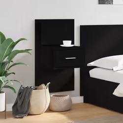 VidaXL 848159 Table de nuit et table de chevet Noir - Vue supplémentaire 4
