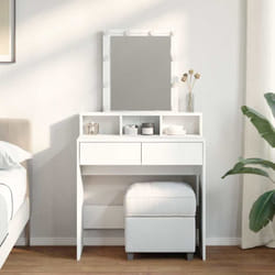 Vidaxl - Coiffeuse avec led blanc 80x41x144,5 cm