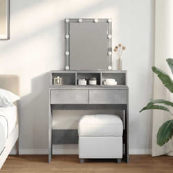 Coiffeuse avec led gris béton 80x41x144,5 cm - Vidaxl