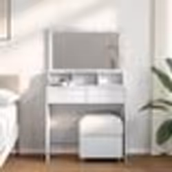 vidaXL Coiffeuse avec LED blanc 80x41x134,5 cm