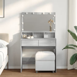 Vidaxl - Coiffeuse avec led sonoma gris 80x41x134,5 cm