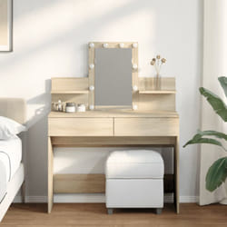 Vidaxl - Coiffeuse avec led chêne sonoma 100x40x130 cm